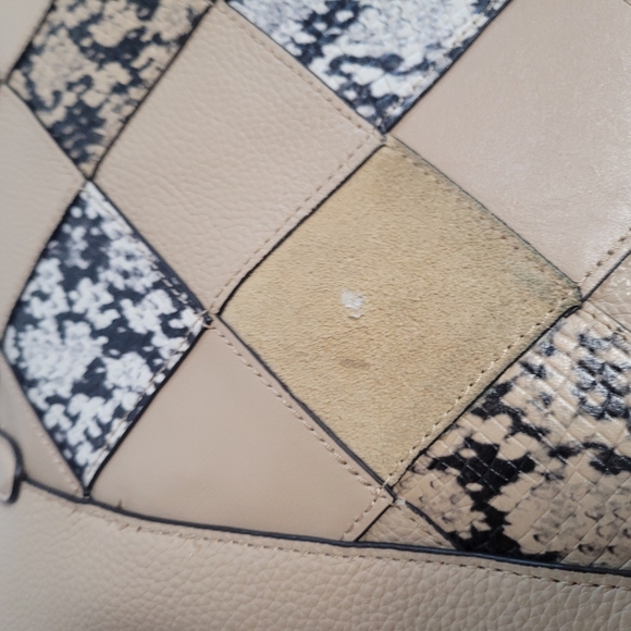 Coach F57510 Snake Patchwork Ava Tote In Beachwood Beige Gold Hardware - Picture 6 of 16